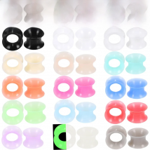 2Pcs Silicone Ear Plugs and Tunnels Ear Piercings Earlets Screwed Earring Expander Ear Gauges Body Jewelry Piercings