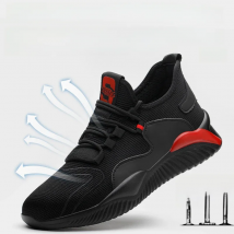 Drop Shipping 2020 Men's Steel Toe Cap Protective Work Shoes Outdoor Anti Smashing Shoes Men Puncture Proof Safety Sneakers