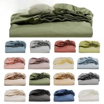 Luxury 800TC Egyptian Cotton Fitted Sheet with Elastic Band High End Mattress Cover for Single Double Queen King Size Bedsheet