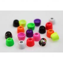 Tigofly 50 pcs/lot 10 Colors Copper Cone Head Fly Tying Beads Weight Nymph Head Jig Tube Fly Tying Materials 5.1mmX4.1mmX1.9mm