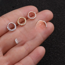 Body Punk  Hoop Bendable Sparkling Clear CZ Helix Daith Tragus Piercing Cartilage Earring Nose Ring кольцо в носу