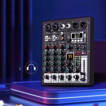 TKL 4 Channel 99 DSP Audio Mixer 48V Phantom Power USB Studio Sound Mixers Bluetooth DJ Console Mixing for Karaok