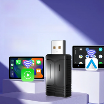 2025 HEYINCAR 2IN1 Wireless Adapter Android Auto Wireless CarPaly Box 2.4G & 5.8Ghz WiFi BT Auto Connect  For Wired AA CP Cars