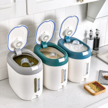 XIAOGUI 5KG/10KG Rice Dispenser Kitchen Organizer And Storage Container Home Box Cereal Jar Botes Cocina Almacenaje Alimentos