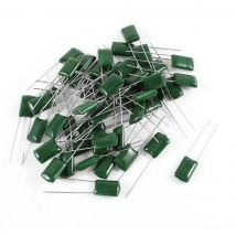50pcs 100V Polyester film capacitor 330PF 680PF 1nF 10nF 100nF 2A471 2A102 2A182 2A222 2A272 2A332 2A472 2A103 2A474 2A104