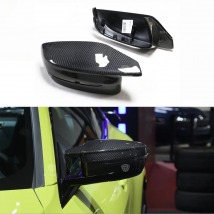 New M3 M4 For BMW M2 G87 M3 G80 G82 Competition Real Carbon Fiber Replacement Side Door Mirror Cover Add on style LHD&RHD 2021+