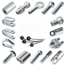 Steel Wire Accessories Gym Fitness Equipment 5mm/6mm Wire Rope Joints Anaerobic Exercise Metal Limit Ball Hollow Screw Terminals