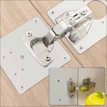 Door Hinge Repair Plate for Kitchen Cabinets Stainless Steel Cupboard Drawer Window Furniture Hinges Repair Kit Fittings
