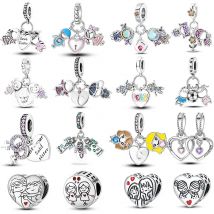 New 925 Silver Color Family Brothers and Sisters Charms Beads Fit Qikaola 925 Original Bracelets Fine DIY Birthday Jewelry
