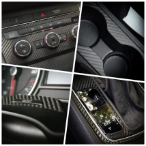 Set di finiture in vinile su misura per Seat Leon 5F/Mk3 2013/2020 – Carbonio, spazzolato, stile opaco |     Kit avvolgimento cabina interna