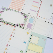 80 Pages 40 Sheets Scrap Booking Planner Organizer Refills Papers for 6-Rings Binder Notebook A5 A6 A7