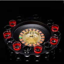 Bar Funny Tools Russia Turntable Shot Glass Russian Drinking Roulette Game Set 16 Shots