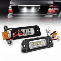 2Pcs Suitable for Mercedes-Benz LED License Plate Light X164 W164 W251 GL ML R Class 2006 2007 2008 2009-2012 LED Number Lamps