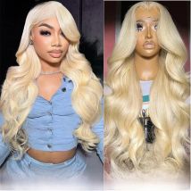 13x6 HD Transparent 613 Blonde Lace Frontal Human Hair Wigs Body Wave Lace Wigs Tuneful 613 Blonde Lace Front Human Hair Wigs