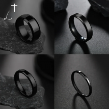 Letdiffery Simple Stainless Steel Couple Jewelry Smooth 1/2/4/6/8mm Women Men Finger Rings For Lovers Dropshipping Wholesale