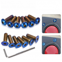 WLR RACING - 6PC/LOTS Burnt Titanium Steering Wheel Bolts Fit a lot of steering wheel Works Bell Boss Kit WLR-LS06CR-T