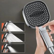 Square 3 Modes Large Panel Shower Head High Pressure Thickened Drop-resistant Rainfall Showerhead Bathroom Filter Shower Mixer