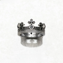 Royal Ring Crown Europe Style Victorian Fine Jewelry For Women Men Summer Brand New Vintage Kings Pure 925 Sterling Silver Gift