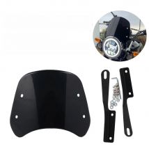 For Husqvarna For Yamaha XSR For Kawasaki Suzuki BMW Universal Motorcycle Windshield Windscreen Wind Deflector Round Headlight