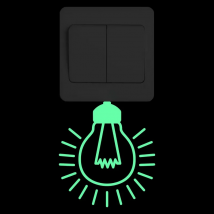 Luminous Light Bulb DIY Switch Sticker Wall Stickers Decoration Fluorescent Glow in the Dark Livingroom Kids Rooms Home Decor