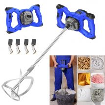 2600W Portable Electric Cement Mixer, 6 Speed Handheld Mixer Stirring Tool for Mixing Grout Paint Mortar Mud Plaster Tool
