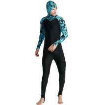 Men's Full Body Swimsuit Sun UV Protective UPF50+ Stinger Suit Dive Skin UPF50+ Long Sleeve One-piece Hoodie Rash Guard