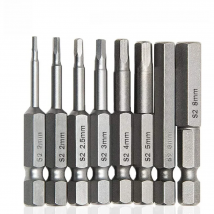 Hex Screwdriver Set S2 Steel H1.5-8 Inner Hexagon Head 1/4‘’ Shank Magnetic Electric Drill Screw Driver Bit Hand Repair Tools