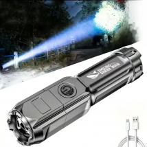Powerful LED Flashlight Rechargeable USB 18650 Waterproof Zoom Fishing Hunting 100000 Lumens Tactical Flashlight LED Flashlight