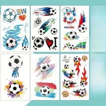 18 PCS Football Temporary Tattoo Stickers Colorful Football Game Tattoo Toys Birthday Party, Gifts Exquisite Tattoo Gift Supplie