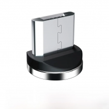 FONKEN 3pcs Round Magnetic Cable Tip Micro USB Magnetic Charger Cable Plug USB Type C Magnet Cable Adapter 360 Rotate Cable Tips