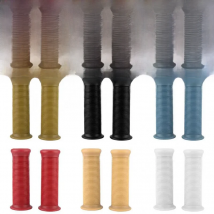 Universal 7/8 22mm Soft Rubber Moto Handlebar Retro Brown Black Blue Part Motorbike Hand Grip Bar Gel Motorcycle Grip Cafe Racer