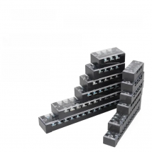 1PCS Double Row Terminal Block Fence Screw Ribbon Wire Connector 600V 15A25A45A 3/4/6/8/10/12 Optional
