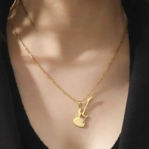 Lemegeton Stainless Steel Music Necklace Saxophone Guitar Microphone Symbol G Clef Pendant Necklaces Women Jewelry Gift