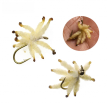 Vtwins 6PCS Maggots Cluster Nymphs Worm Flies Carp Trout Artificial Worm Insect Fishing Fly Lure Baits Barbed Fly Hook