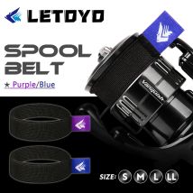 LETOYO 4 Uds carrete giratorio flexible cinturón con mango carrete de pesca duradero cubierta de carrete accesorios de pesca herramienta de pesca