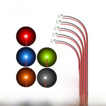 5PCS 0805 Wired Led Smd 12V Led Lamp Flashing Models Train Pre-Soldered Micro Litz with Resistance for Train Railway Landscape