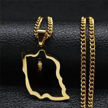 Iran Map Ahura Mazda Religion Stainless Steel Necklaces Zoroastrianism Iranian Cuture Persian Empire Necklace Jewelry N2989S05