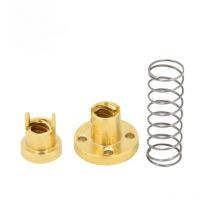 T8 Nut Lead 2mm 8mm Anti Backlash Spring Load Screw Nut Elimination Gap Nut For 8mm Acme Thread Rod Lead Screw 3D Printer Part