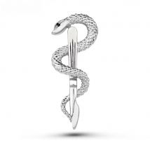 Hanreshe Surgeon Caduceus Medical Brooch Pins Snake Stick Scalpel Trendy Lapel Medicine Jewelry Accessories for Doctors Nurses
