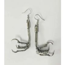 Gothic Raven Earring Crow Jewelry Oddities Bird Skull Claw Talon Stud Animal NU-GOTH Jewelry Gift