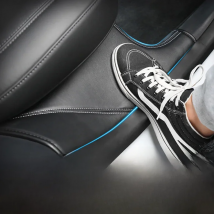 For Tesla Model Y Rear Door Sill Leather Protective Anti Kick Pad Hidden protection 2PCS/ set