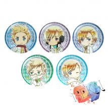 Axis Power Hetalia Anime Hetalia's World Twinkle Denmark Iceland Norway Sweden Finland Metal Pins