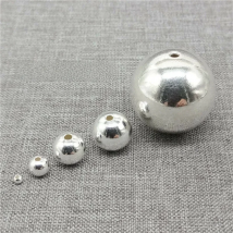 Sterling Silver Bulk Plain Seamless Round Ball Beads 2mm 2.5mm 3mm 4mm 5mm 6mm 8mm