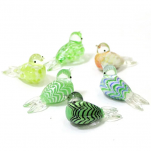 Wholesale Custom Handmade Glass Bird Miniature Figurines Japanese Style Cute Tiny Animal Craft Ornaments Home Fairy Garden Decor