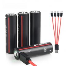 Soshine 1.5V 4200mWh AA Rechargeable Battery Highest Capacity USB Type-C Aa Li-ion Battery for Smart Door Lock Remote Control