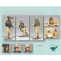 1/35 Resin Figures  Model kits 3 soldiers   Unassambled Unpainted 395