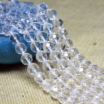 Fine AAAA 100% Natural Stone Faceted Rock Quartz Round Gemstone Spacer Beads For Jewelry Making DIY Bracelet Necklace 6/8/10MM