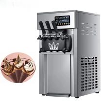 1250W Commercial Desktop 3 Flavor 18L Soft Ice Cream Vending Machine