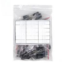 120pcs 0.22UF - 470UF 12Values*10pcs Aluminum Electrolytic Capacitor Assortment Kit Capacitance Pack 0.47UF 10UF 100UF 16V 50V