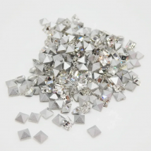 Shinning 2mm-6mm Clear glass Crystal Pyramid point Back square Glue on Rhinestones for Nail Arts Jewelry DIY Watch decoration